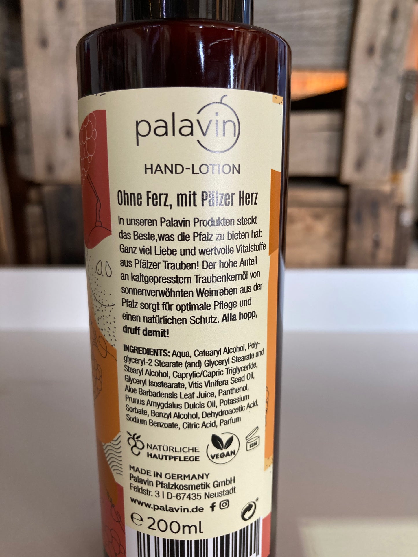 Palavin Handlotion 200ml – 'Damit die Hand net verdorschden