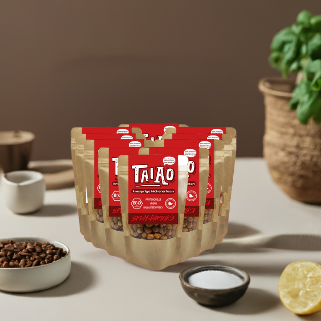 Spicy-Paprika (10er): Würzig-knusprige Bio-Kichererbsen! | TAIAO