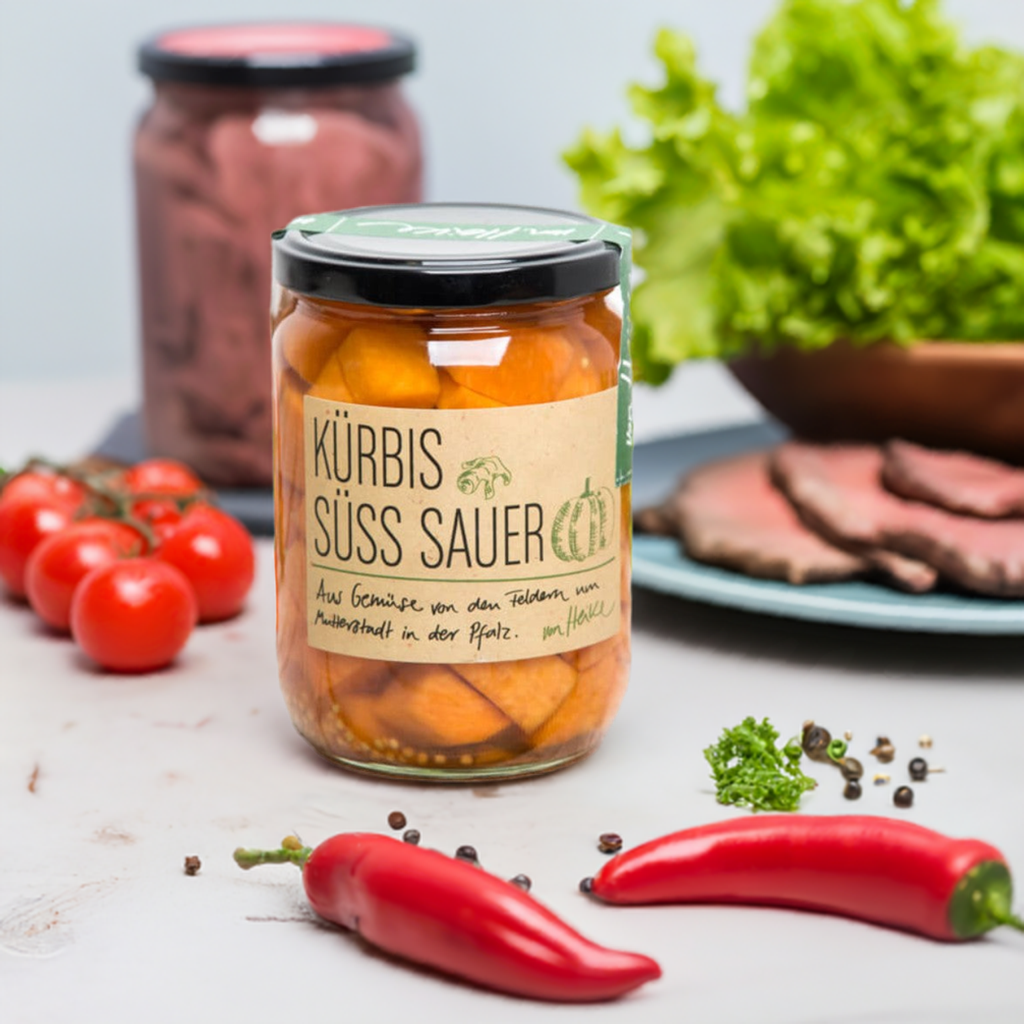 Kürbis süß-sauer aus der Pfalz: Ingwer, natürliche Zutaten | von Heike