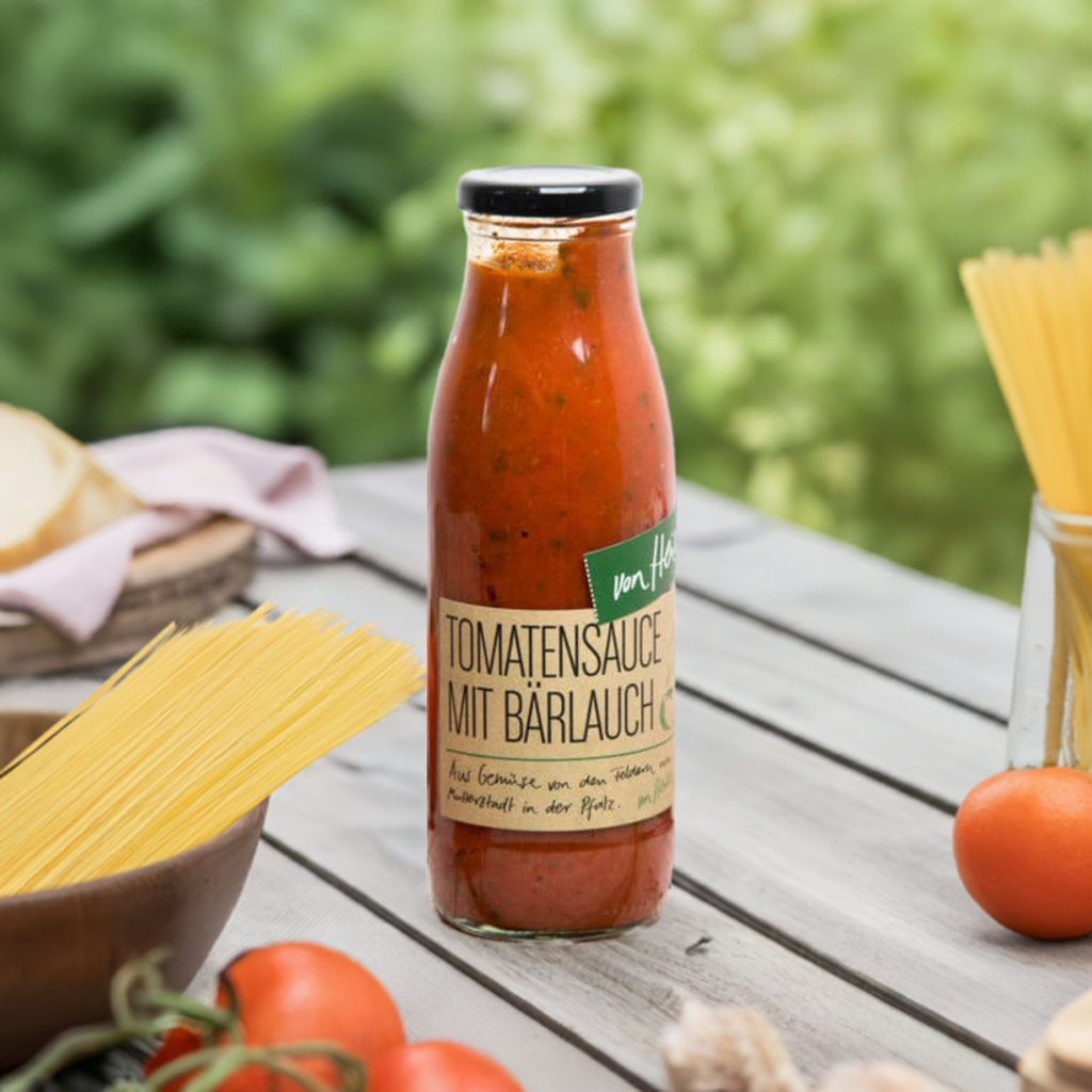 Tomatensauce mit Bärlauch: Eigenanbau, Vegan | von Heike