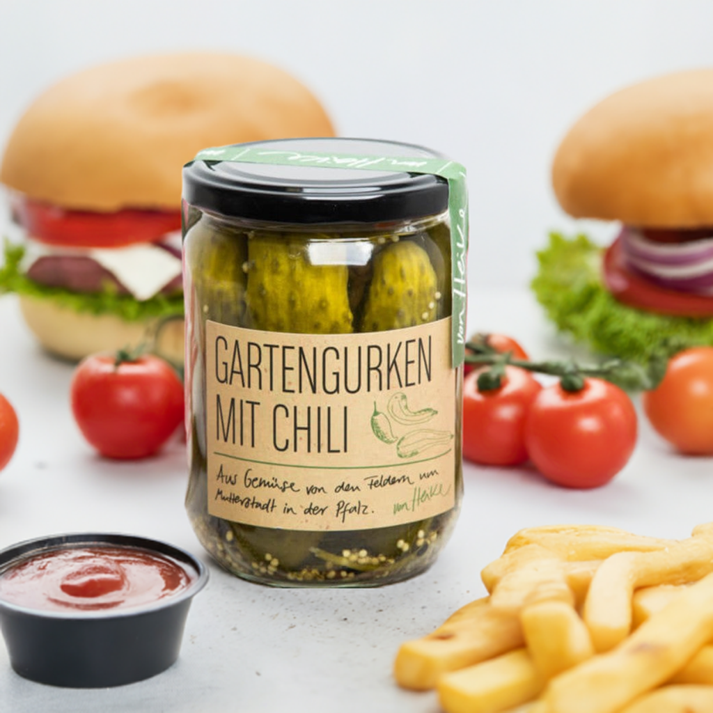 Gartengurken mit Chili aus der Pfalz: Brotzeit, Grillen, Snack | von Heike