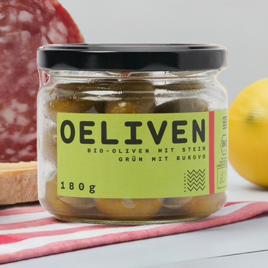 Grüne Oliven mit Bukovo | OEL Berlin